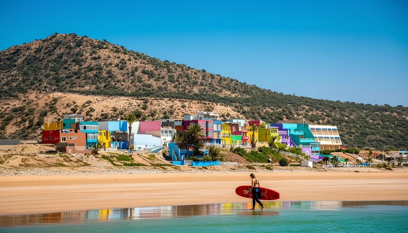 Taghazout, Aghroud et dunes de Timlaline depuis Agadir — vue 1 du parcours proposé